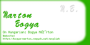 marton bogya business card